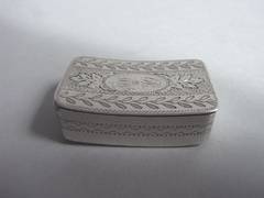 A George III Lady's Snuff Box made in Birmingham in 1809 by Joseph Willmore.