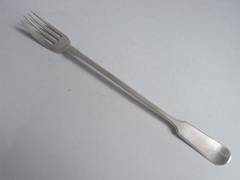 Antique An unusual Pickle Fork made in London in 1852 by R. Wallis.