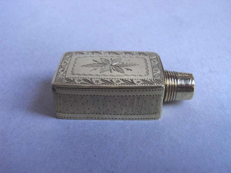 George III Antique Silver Gilt Vinaigrette