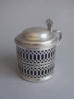 THE DUKE OF HAMILTON. A very rare George III Mustard Pot made by Robert Hennell.