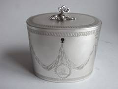 An extremely rare George III Tea Caddy made by Hampston & Prince.