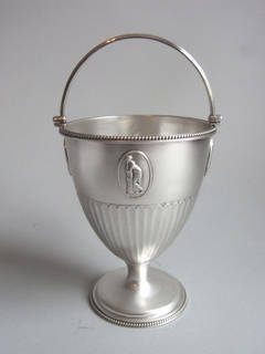 A George III Neo Classical Cream Basket/Pail made by Burrage Davenport.