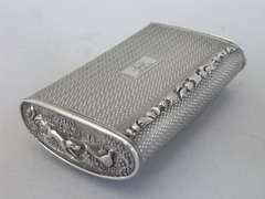 A very rare George III Hunting Snuff Box made in London in 1826