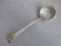 A rare and very fine George III Sauce Ladle made by Hester Bateman.