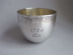A very rare early George III Tumbler Cup made in Edinburgh in 1769