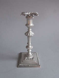 An early George III Cast Taperstick made in London in 1769 by William Cripps.
