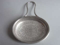 HESTER BATEMAN. An extremely rare George III Fruit Strainer