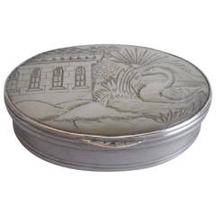 A George III Silver mounted Mother of Pearl Snuff Box made circa 1800.