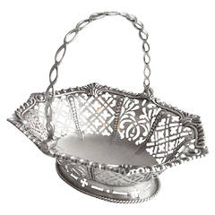 An early George III Sweetmeat Basket made in London in 1766 by William Plummer.