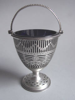 A pretty George III Cream Basket made in London in 1779 by Burrage Davenport.