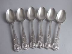 Set of George IV Hourglass pattern Tablespoons by William Eley 
William Fearn.