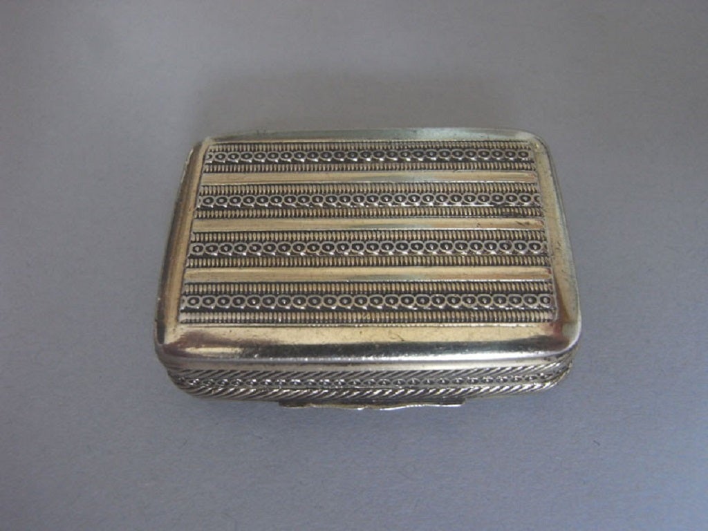A very fine George III Silver Gilt Vinaigrette made by Samuel Pemberton
