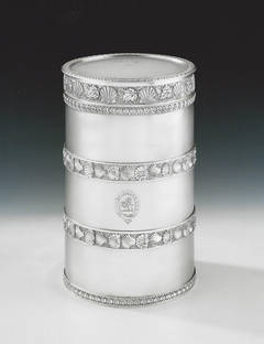 An important & Extremely rare George III Biscuit Canister made by Joseph Ash I.