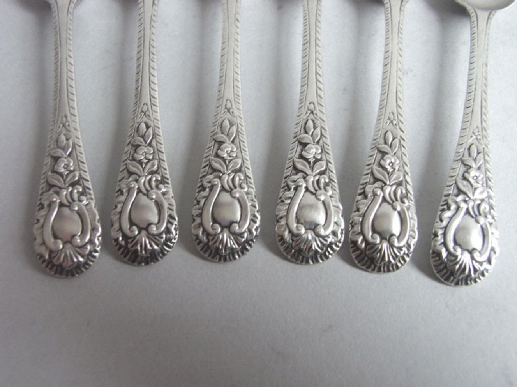 Set of Six George III Cast Teaspoons