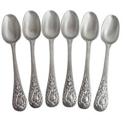 Set of Six George III Cast Teaspoons