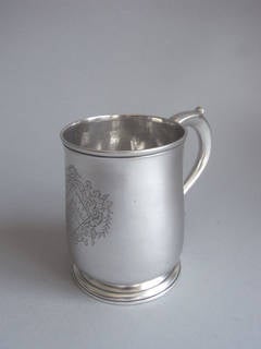 An extremely fine George II Half Pint Mug made by Richard Bayley.