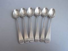 A set of six George III Miniature Spoons made by William Eley & William Fearn.