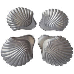 Set of Four Miniature Shell Dishes, Made by Samuel Whitford and George Pizey