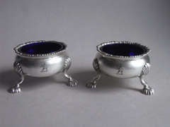 A set of four early George III Salts made in London in 1762 by Robert Hennell.