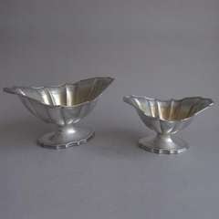A rare pair of George III antique silver Baskets