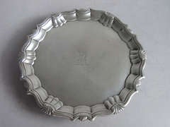 A George III Salver made in London in 1743 by Robert Abercromby.