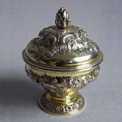 A George IV silver gilt covered Sugar Bowl