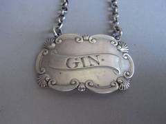 A George III Gin Label made in Edinburgh circa 1800 by John Ziegler