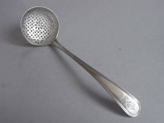A George III Sifter Spoon made in London in 1790 by Hester Bateman.