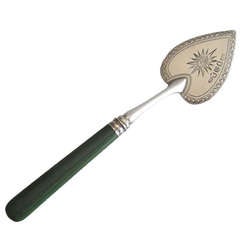 Rare George III Butter Spade by Abstainando King, London, 1795