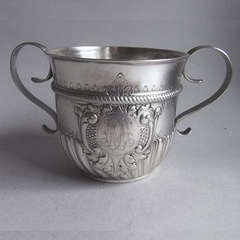 Antique A George I Britannia Standard Porringer, London, 1720, Michael Boult.