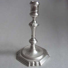 A George II cast Taperstick made in London by James Gould in 1729
