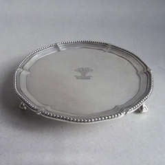 Antique A rare George III Salver made in London in 1774 by Hester Bateman