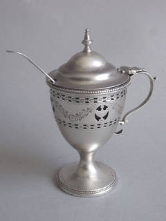 A rare George III "Urn" Mustard Pot