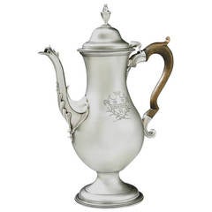 Antique Hester Bateman Very Fine and Rare George III Coffee Pot