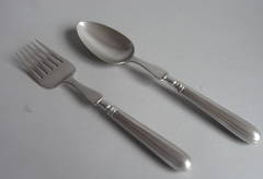 A rare pair of George III Salad Servers made in London in 1809 by Thomas Brough.