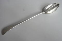 A rare George III Strainer Spoon made in London in 1792 by Peter & Ann Bateman.