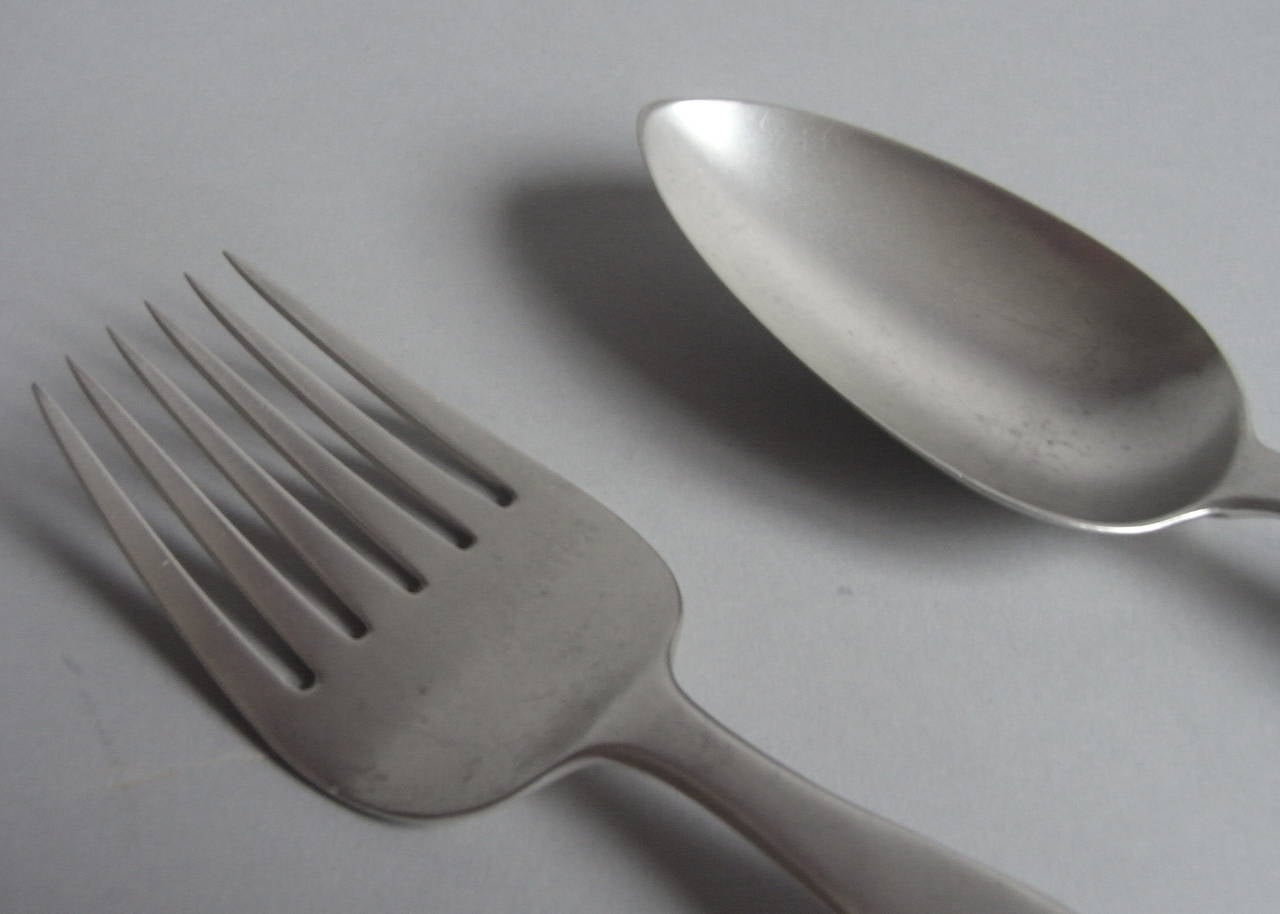 A rare pair of George III Salad Servers made in London in 1809 by Thomas Brough.