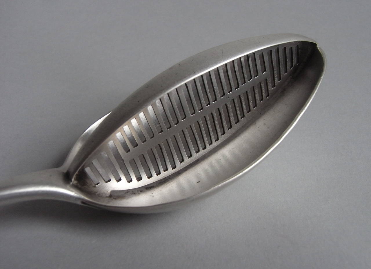 A rare George III Strainer Spoon made in London in 1792 by Peter & Ann Bateman.