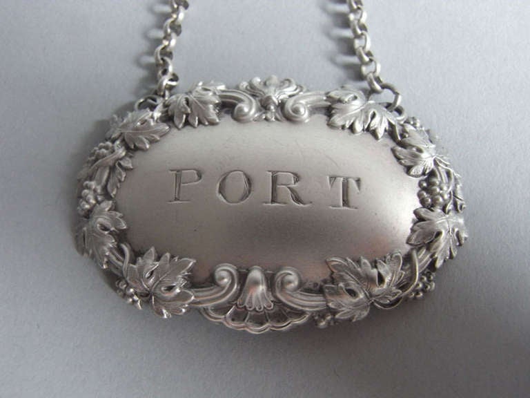 A George IV Wine Label made by the Matthew Boulton Company