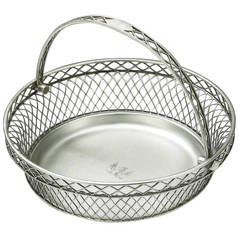 Extremely Rare and Unusual George III Antique Silver Bread Basket