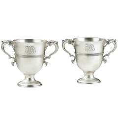 Rare Pair of George III Irish Loving Cups