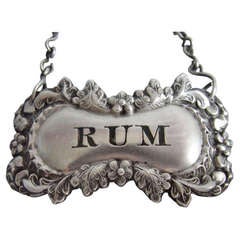 Used A George IV Wine Label made in Sheffield in 1821 by Thomas Watson