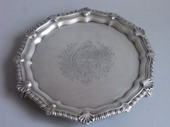 Antique A George II Salver made in London in 1758 by John Jacob