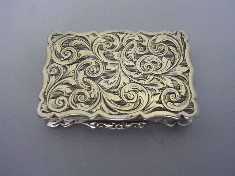 A very fine silver gilt Vinaigrette made in Birmingham in 1846