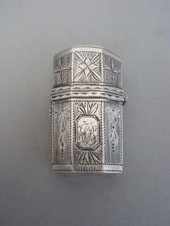 A very fine George III Scent Etui made in Birmingham in 1791