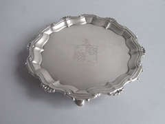 A George II Salver made in London in 1753 by William Peaston