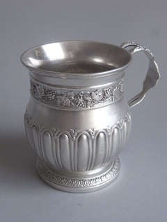 An unusual George III Christening Mug made in London in 1815 by Emes & Barnard