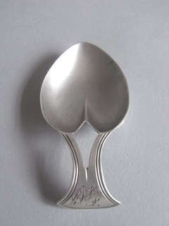 A rare George III Heart Caddy Spoon made in Birmingham in 1808