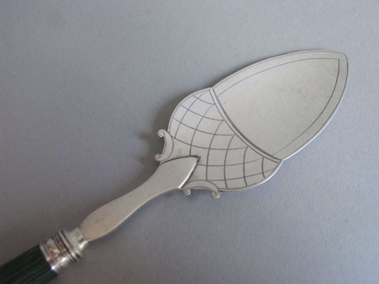A rare George III Butter Spade made in London in 1798 by Abstainando King