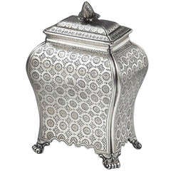 A rare George III Tea Caddy made in London in 1776 by Emick Romer.